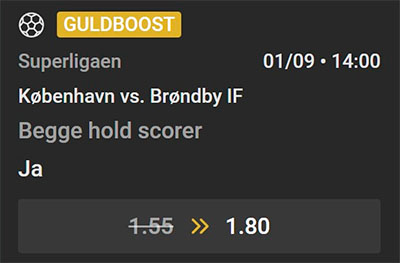 FCK - Brøndby odds boost hos Betinia