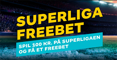 Cashpoint Superliga freebet - spil 100 kr. på Superligaen og få et 100 kr. freebet